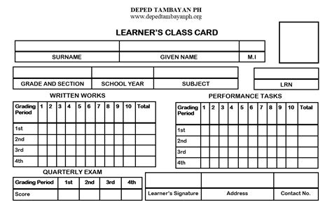 Class Card .